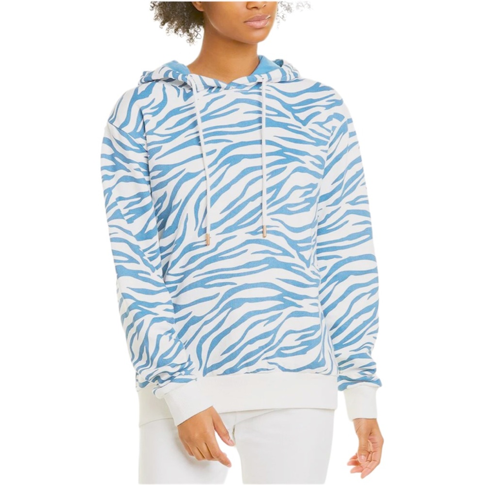 Eleven Paris Tiger Print Hooded Sweatshirt Size M